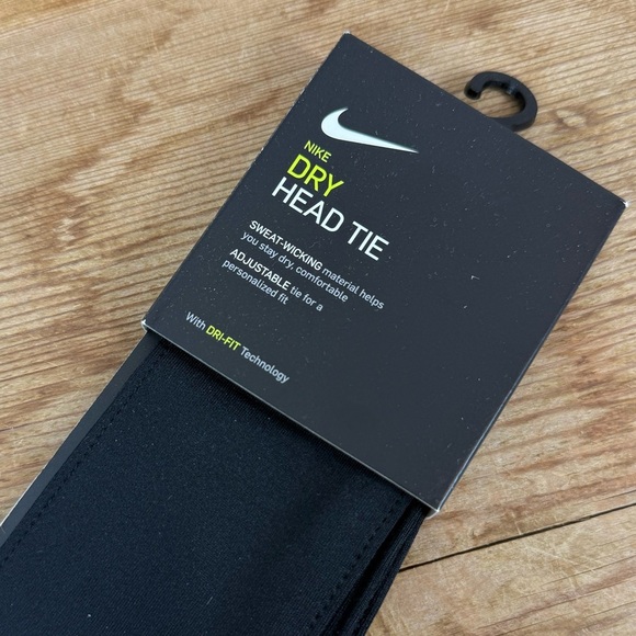 NEW Nike Black Dri-Fit Head Tie - Picture 3 of 4